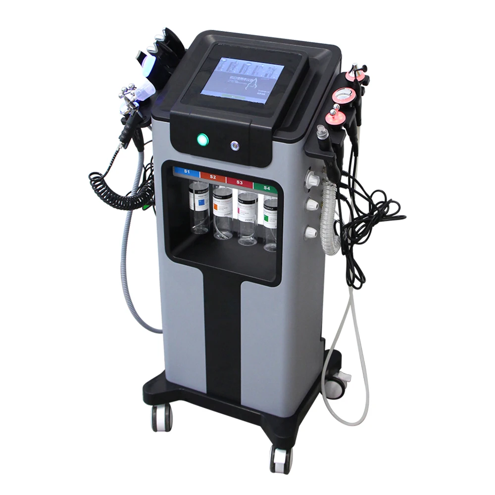 10 in 1 H2O2 Hydro Dermabrasion Machine Facial Deep Cleaning Skin Rejuvenation Multifunctional Aqua Peeling Skin Care Device SPA facial beauty instrument