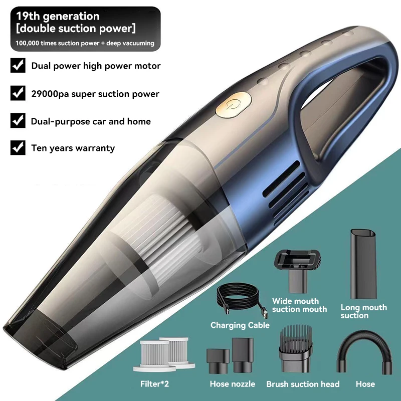 Handheld Wireless Vacuum Cleaner for Car and Home