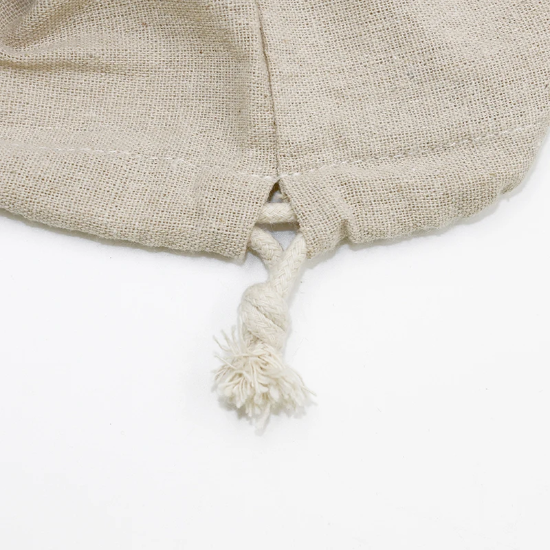 50 Pcs/Lot Linen Storage Drawstring Bags Party Christmas Gift Fabric Package Plain Cotton Pouches 8x10/10x12/12x15/13x18/15x20cm 5