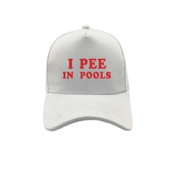 Adjustable Snapback Unisex 'I Pee in Pools' Baseball Cap for Adjustable (As picture)