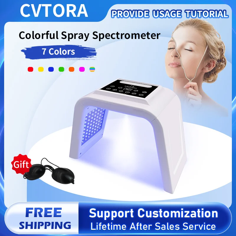 PDT LED Light Therapy Máscara Facial, SPA Dispositivo de Spray