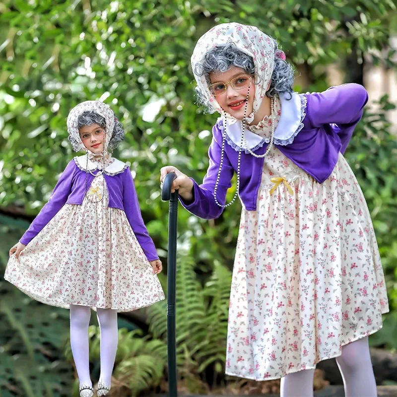 Grandma Piece Outfits For Older Ladies Casual Grandma Print Two