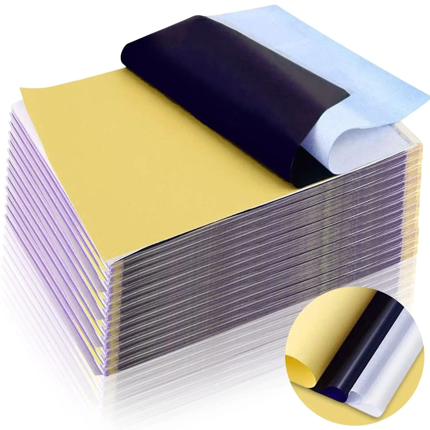 Película de transferencia DTF, 50 hojas de papel DTF de 21.59 x 27.94