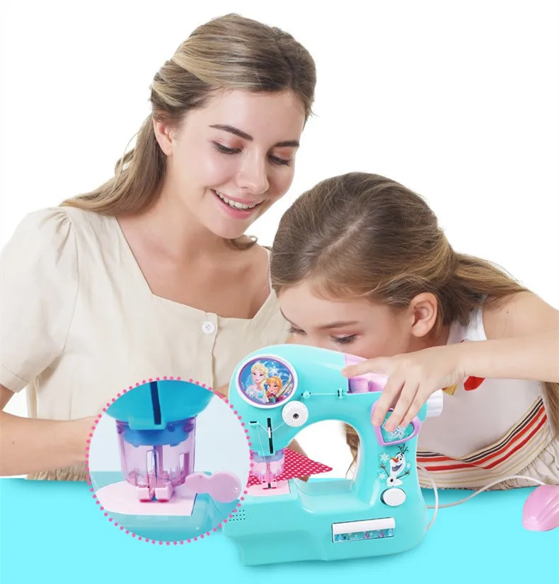 

Электрическая мини-швейная машинка «Холодное сердце» Disney, игрушка ручной работы, игровой домик, игрушки для детей, лучший подарок на день рождения и Рождество