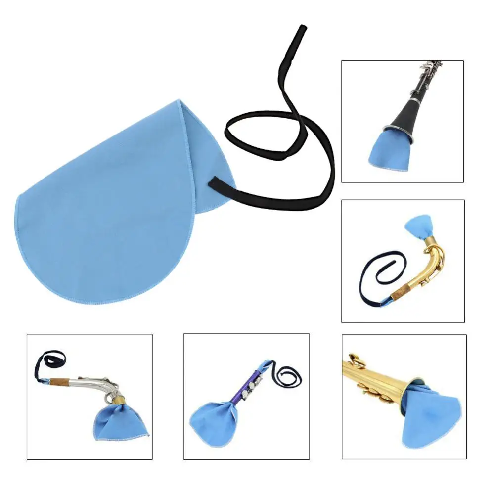 Chiffon Nettoyage Saxophone Ténor, Clarinette, Flûte - Faux Daim Bleu - Entretien Instruments Musique