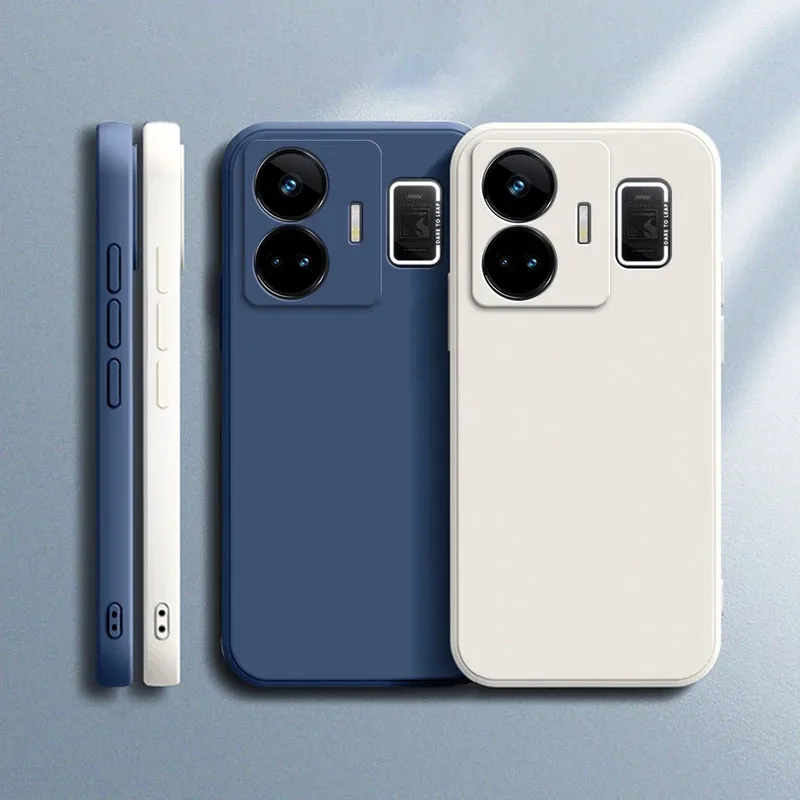 Luxury Soft Square Liquid Silicone Phone Case with Camera Protection