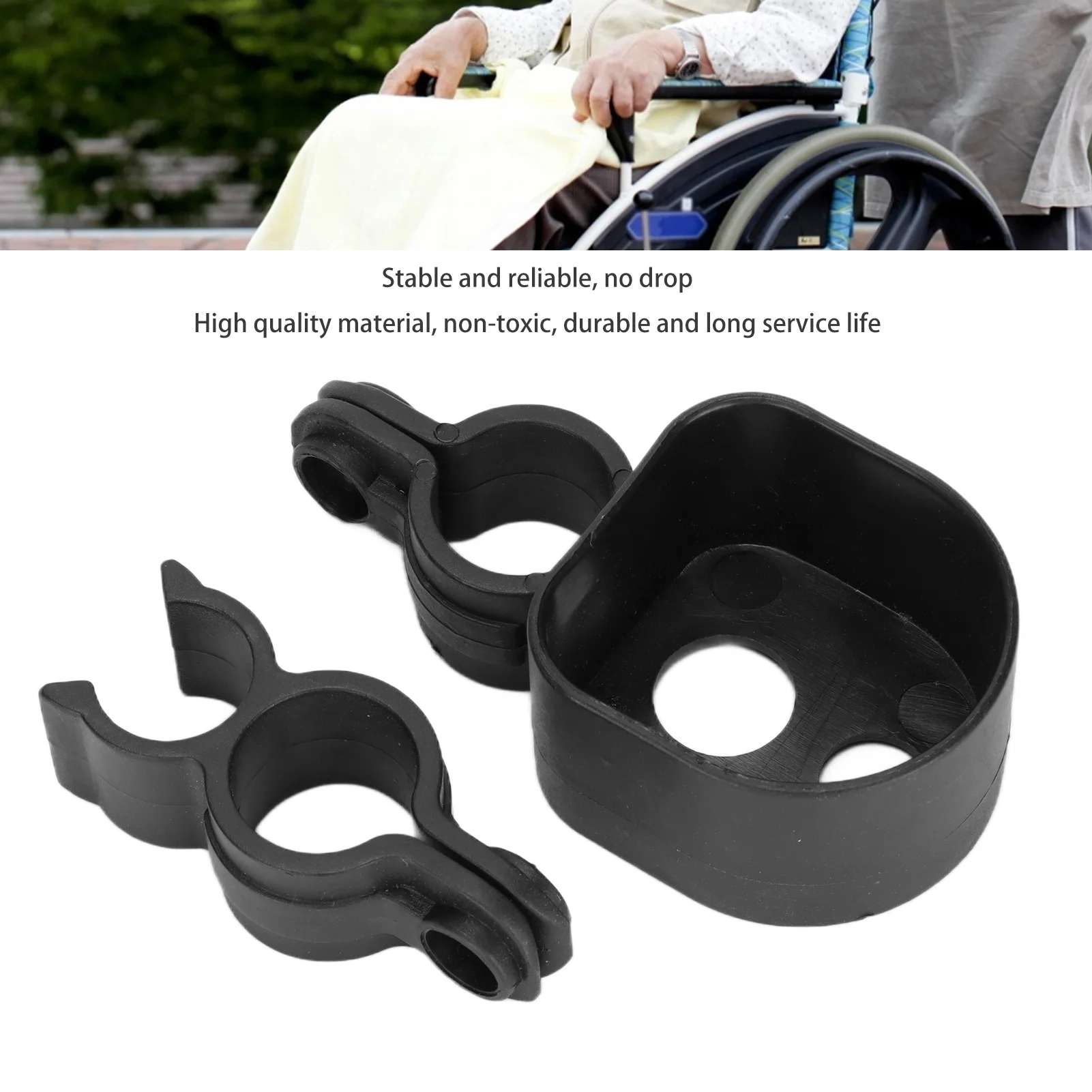 Adjustable Walking Stick Rack Bracket Crutch Holder Accessory for Wheelchair Holder for Wheelchairs Electric Scooters Walking Stick Attachment Wheelchair Cane Holder