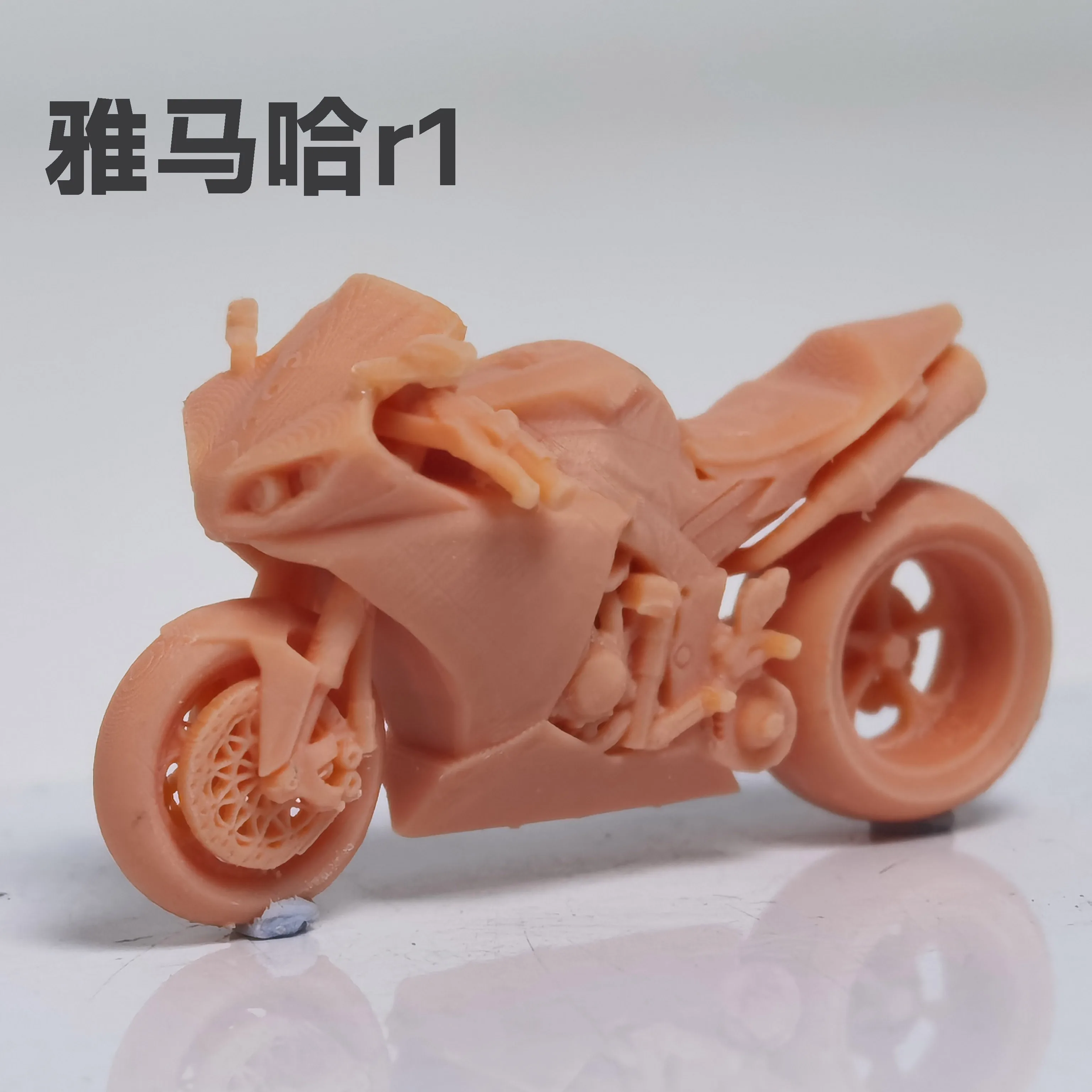 1pcs 1/64 Unpainted Resin Yamaha Moto 1:64 Car Garage Scene Uncolored Resin Garage Decoration One-Piece Simulation Scene Toy