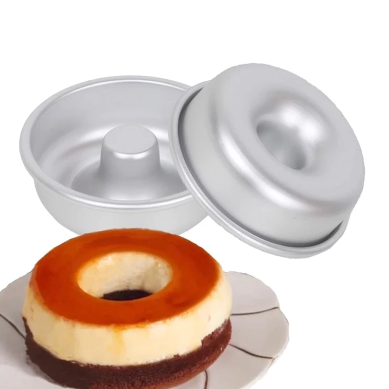 Cake Baking Tools Donuts Pan Mould DIY Chiffon Cake Molds Kitchen Bakery Baking Decoration Tin Ring Tools Bakeware Aluminum Alloy Material