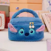 Disney Stitch Plush Handheld Bag Cute Cartoon Stitch Shoulder Bag Large Capacity Makeup Box Portable Lunch Bag Girls Gifts 6