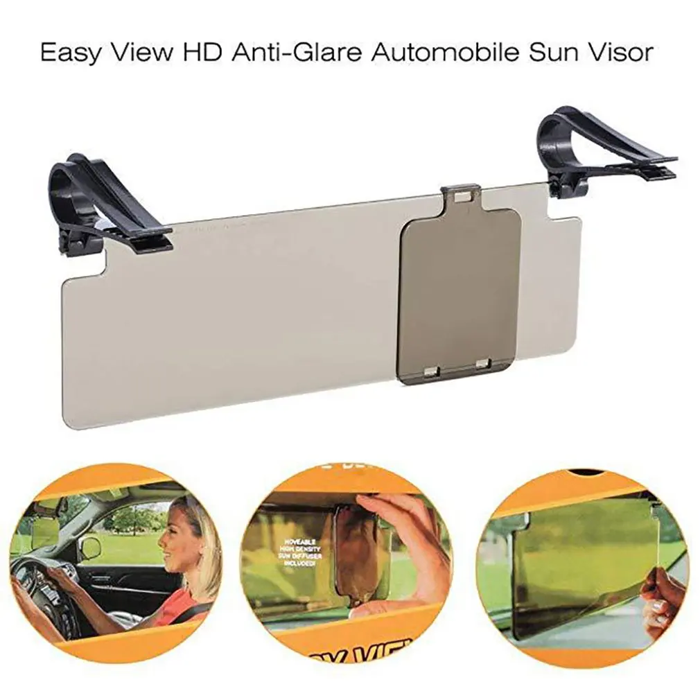 1 Pc Anti Glare Sun Visor Extender Clip On Day Night Vision Shield
