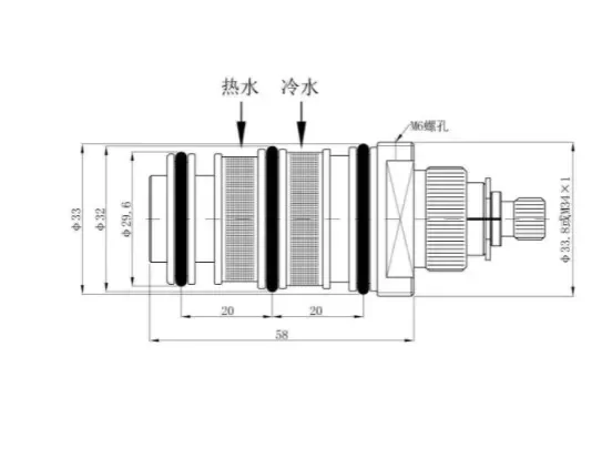 Thermostatic Shower Cartridge Brass Thermostatic Valve Spool Faucet Cartridge Bath Shower Temperature 1pc faucet cartridge thermostatic mixing valve