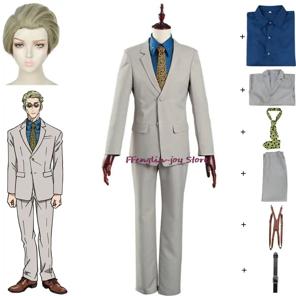 

Anime Jujutsu Kaisen Nanami Kento Cosplay Costume Wig Shirt Coat Pants Halloween Christmas Carnival Party Role Play Suit