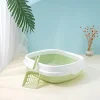 Cat Litter Box Portable Bedpan Removable Semi Closed Kitty Litter Pan Potty Toilet for Rabbit Kitty Small Animals 5