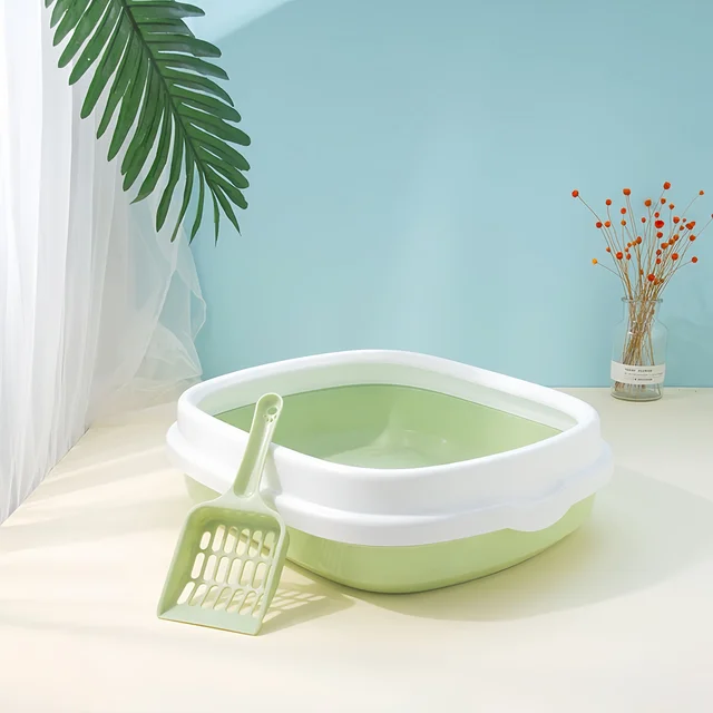 Cat Litter Box Portable Bedpan Removable Semi Closed Kitty Litter Pan Potty Toilet for Rabbit Kitty Small Animals 5