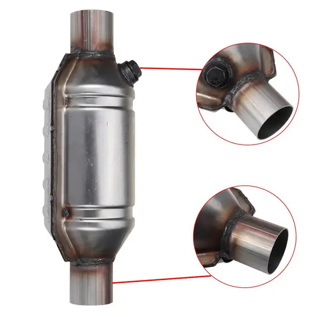 Universal 2" 51mm Catalytic Converter w/Guard Shield Stainless Steel