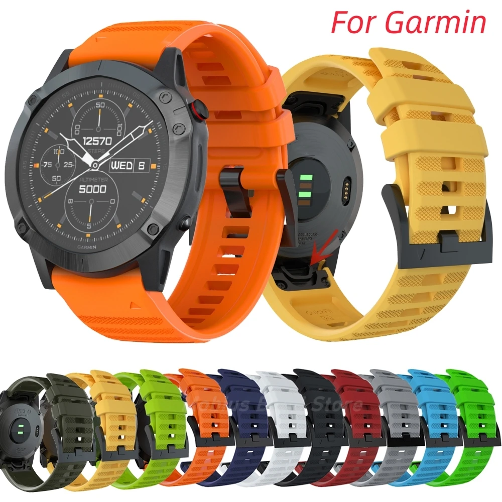 Ремешок силиконовый для наручных часов, 22 мм, для Garmin Forerunner 945 935 955 965 Fenix 5 6pro 7 Epix2 MARQ подход S60/62