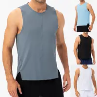 Men's Summer Fitness loose Running Vest Quick Dry Breathable Gym Workout Vest Muscle Athletic Shirt Workout Base Layer Tank Top 1
