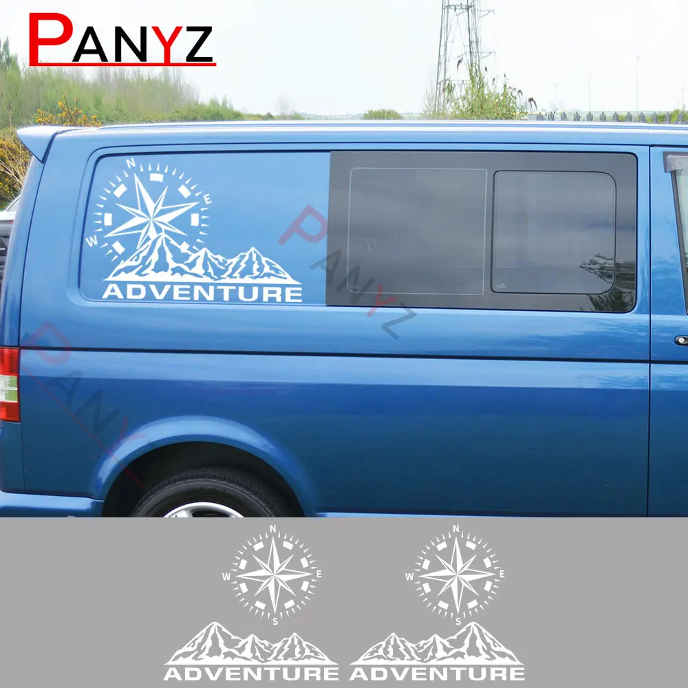 4 Pz/Lotto Adesivi Per Auto Camper Camper Van Per Volkswagen Vw Transporter T4 T5 T6 Multivan Caravelle Decalcomanie In Vinile Accessori