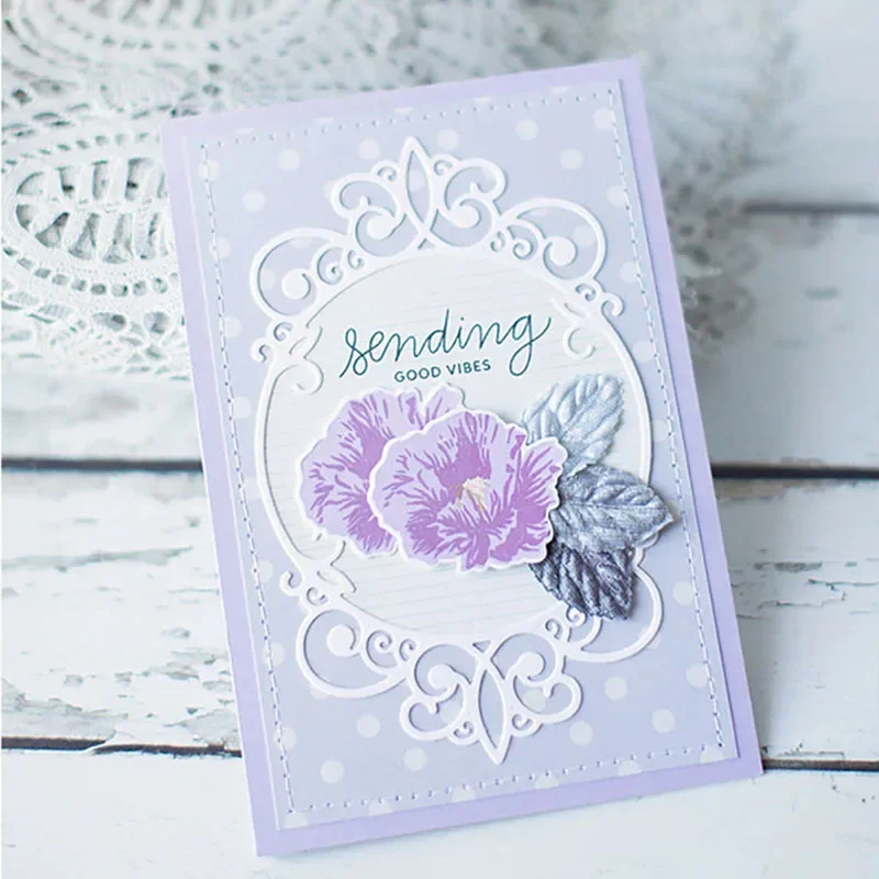 Matrices De Découpe Rectangulaires UNICRAFTALE - 7 Pièces Pour Cartes, Scrapbooking - Bordures Dentelle Fleurie - Acier Carbone - Compatible Machines De Découpe