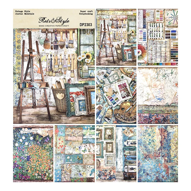 

8 листов A5 Ретро галерея Скрапбукинг материал ручной аккаунт фон бумага Diy альбом Скрапбукинг Бумага