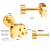 Minimalist Fashion Cute Animals Elephant Stud Earrings For Women Baby Girl Gold Color Stainless Steel Anti-allergy Jewelry 6