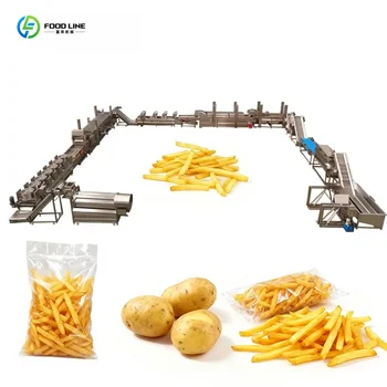 Macchina Personalizzata per la Produzione di Patatine Fritte Semi-Cotte di Grado Alimentare, Linea di Lavorazione Industriale 1000kg/h 2000kg/h 3000kg/h