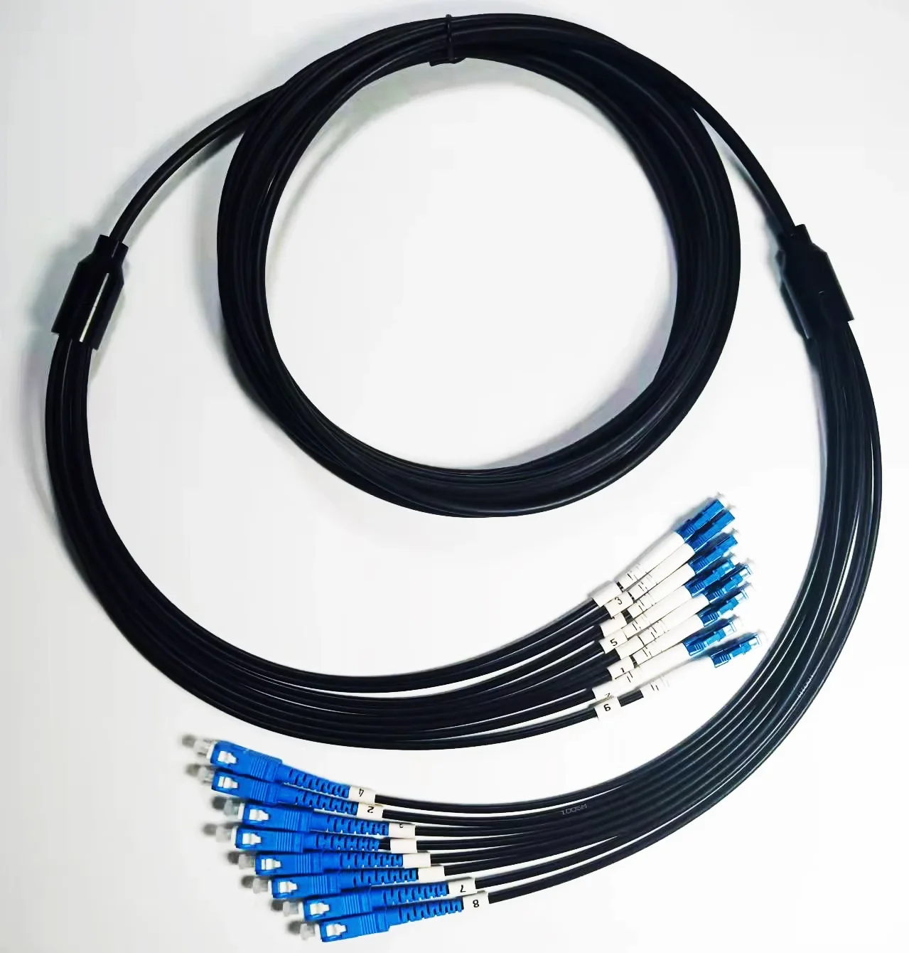 Gepanzertes TPU-Kabel Fibra Optica, Glasfaseranschlüsse LC UPC, SC UPC, Singlemode, 2/4/6/8 Kern, mit Schutzhülle, 300 m, 350 m – Detail 5