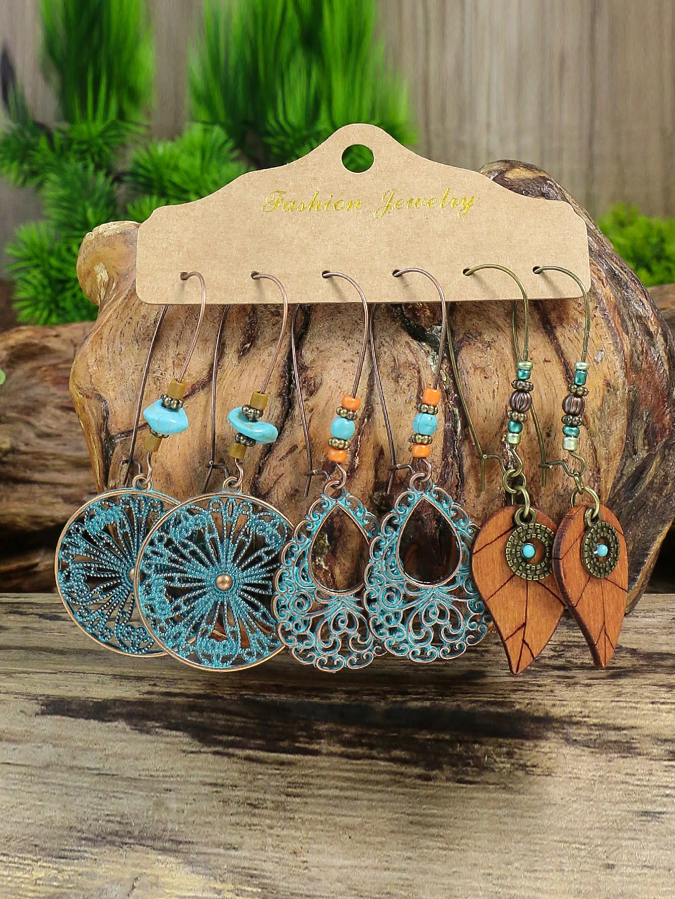 Dangle Earrings Drop Earrings Long Earrings Crystal Tassel Earrings Vintage Ethnic Turquoises Drop Earrings for Women Bohemian Hollow Geometric Beads Tassel Earrings Girls Party Jewelry Gifts