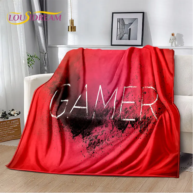 

Cartoon Game Over Gamer Gamepad Soft Plush Blanket,Flannel Blanket Throw Blanket Cover for Living Room Bedroom Beds Sofa Picnic