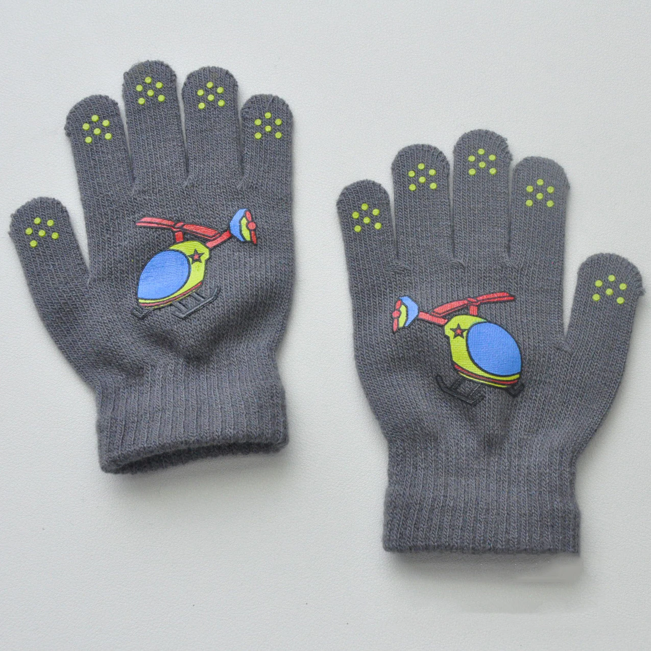 Cool Cars Children Knitted Warm Gloves For 5-12Y Baby Students Winter New Full Finger Mittens Outdoor Cycling Skiing Gloves