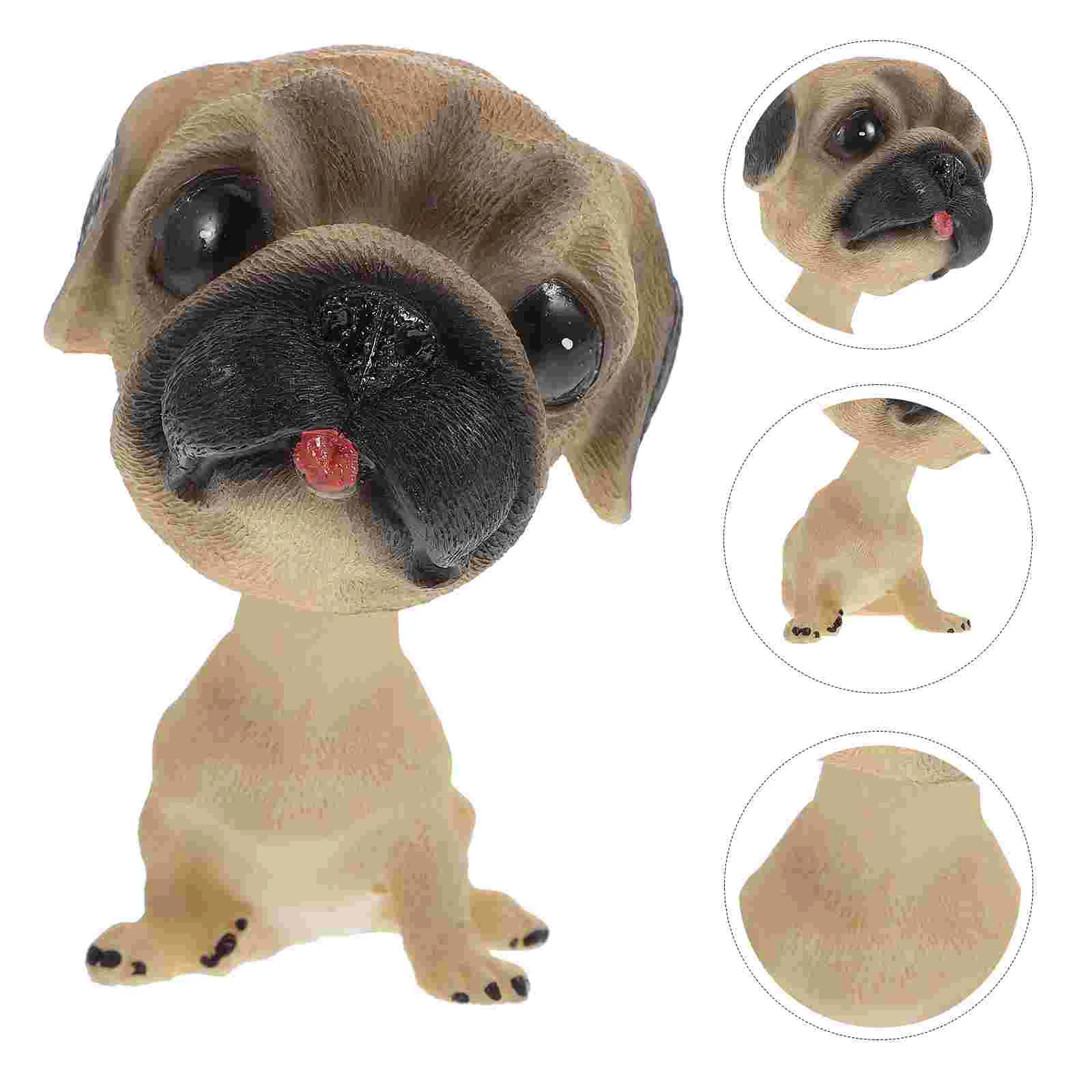 

Car Accessories Ornaments Cute Dog Shaking Head Car Decoration Creative Yellow Bulldog Auto Accessorie