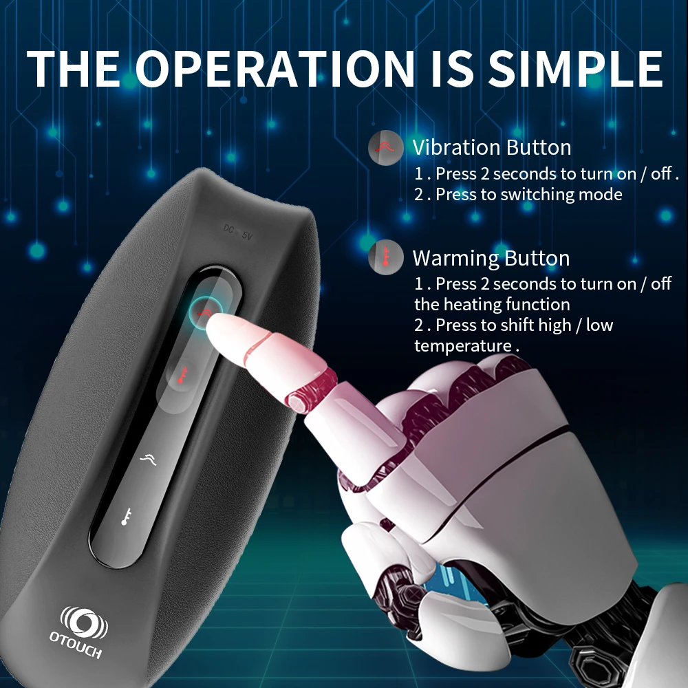 

OTOUCH Masturbator For Men Pulse Strike Vibrating Glans Training Male Penis Masturbation Tools Sex Toys Adult Endurance Exercise