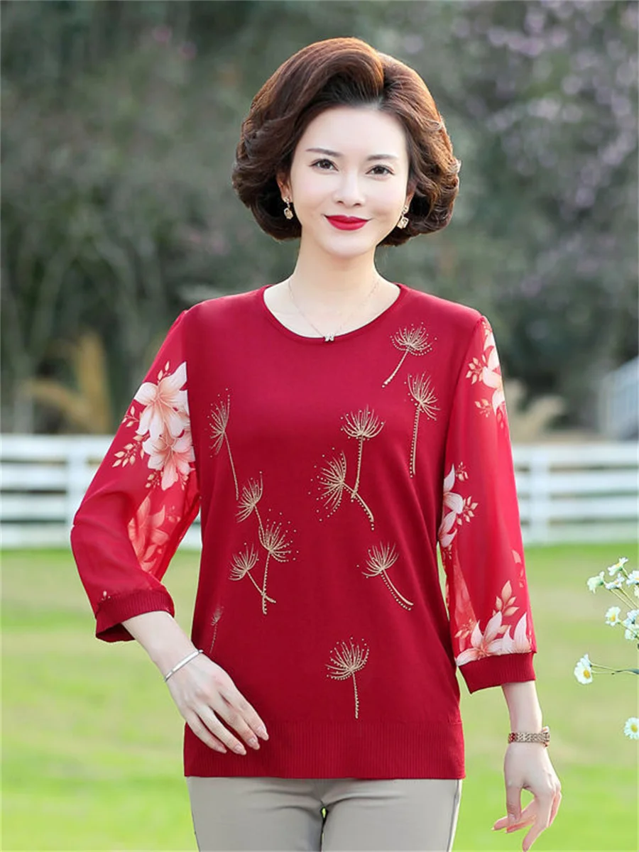5XL    콺  ̵ м ĳ־ ݼҸ o-  ̽ ε鷹 μ Blusas ž TT2139