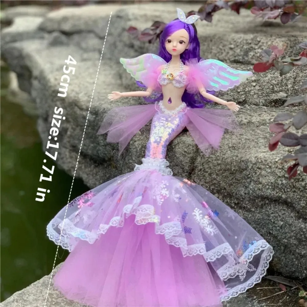 Trendy Handmade DIY Mermaid Dress Up 45cm Dress Up Fairy Wings Multi Joints Girl Gift