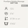 Bubble Massage Spa Set: Includes Energy Efficient Spa Cover – Push Button Control Panel – 140 Bubble Jets – 6 Person 5