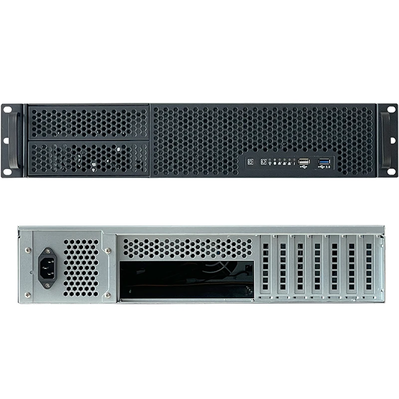Zhenloong-chassis de Montagem em Rack para Atx Compatível com Servidor Slots de Expansão Pci de Meia Altura 525 Pol. Unidade Óptica 2u 550 mm - Imagem 5