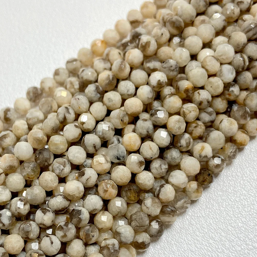 Lapis Lazuli Faceted Round Natural Stone Beads for Jewelry Making - 15 Strands