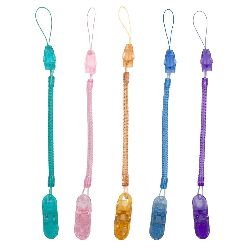 

Baby Extendable Pacifier Clips Infant Toddler Dummy Spring Soother Nipple Chain Holder Strap Teethers Toys Babies Accessories