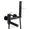 Matte Black Bathtub Faucet Swivel Spout Shower Faucet Wall Mounted Hot Cold Water Mixer For Bathroom Chrome Bath Shower Faucet 2