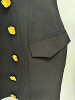 HIGH STREET Newest Fashion 2026 Designer Women's Rose Metal Buttons Halter Skirt - Image 6