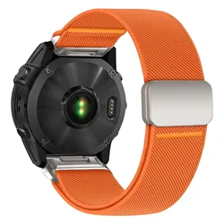Magnetic Nylon Quick Fit Strap - Premium Band for Garmin Fenix and Venu Series (Orange)