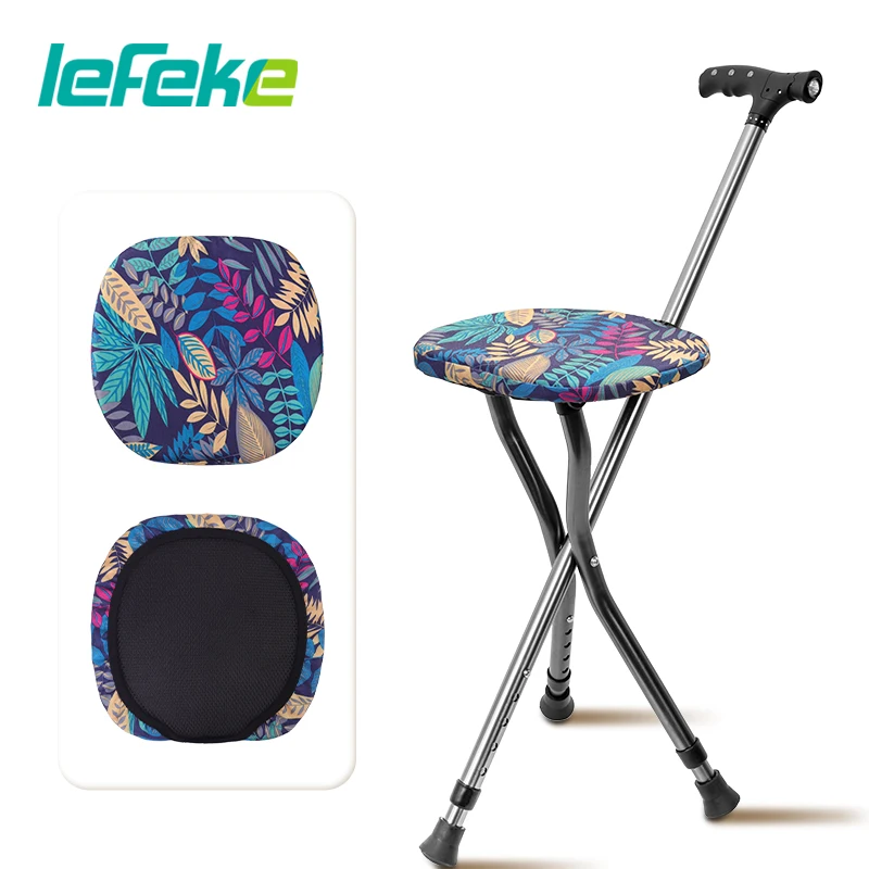 Walking Cane Underarm Crutches Crutch Accessory Kit Lefeke Crutch Stool Cushion Soft Walking Stick Cover Universal Sponge Cane Seat Cover Non-slip Waterproof Seat Pad