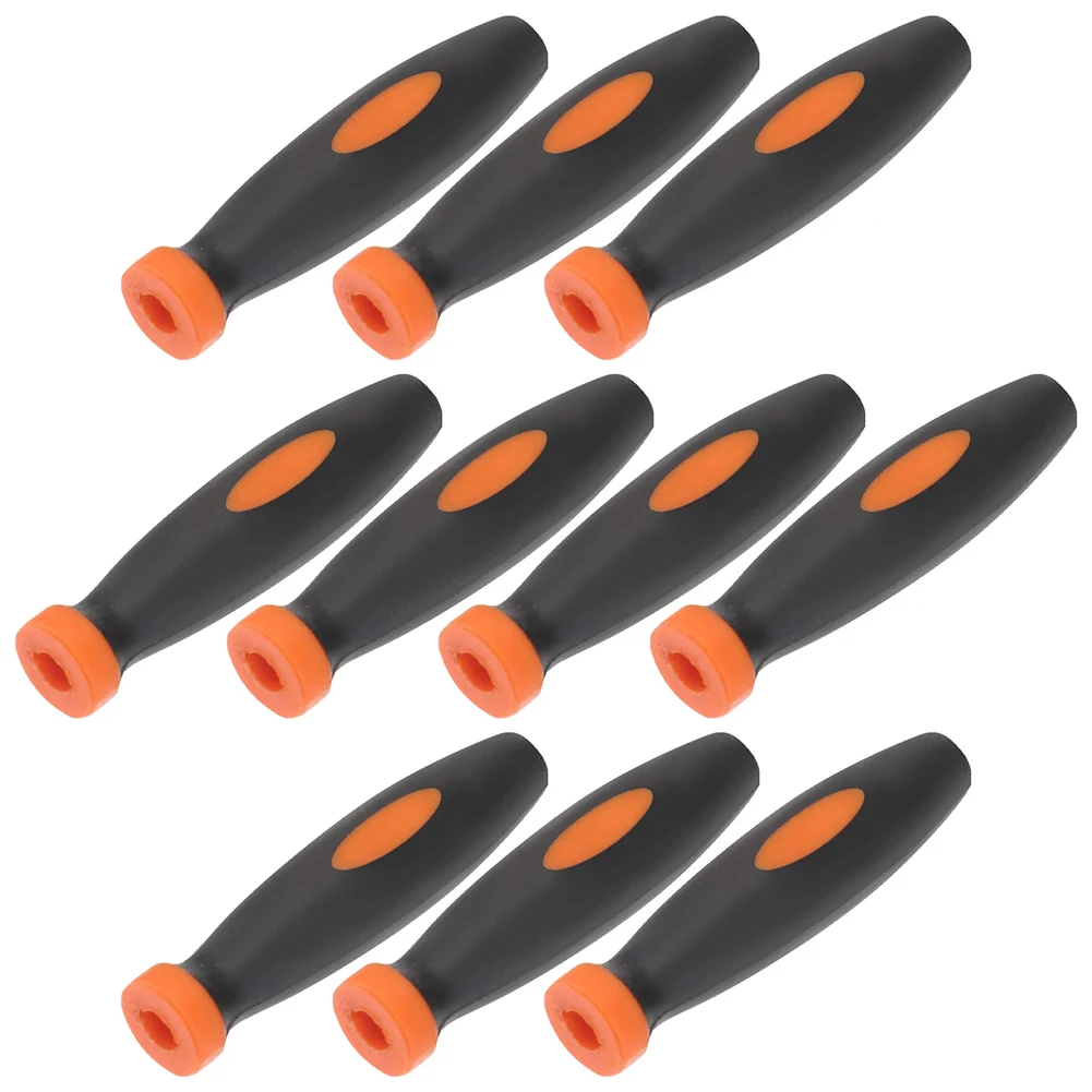 

Rubber Files Handles Handles File Home Replacements Rubber Smooth Accessories Black+Orange Parts Durable High Quality