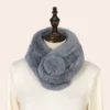 New Faux Fox Fur Scarf Shawl Pearl Fashion Warm Thicken Fake Fur Collar Women Short Neckerchief Neck Warmer Clothing Accessories 4