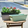 Plastic Square Flower Pot With Drainage Holes Garden Vegetables Growing Window Frame Pot Resin Planter Box Garden Supplies 1