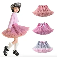 Jupes Tutu noires en Tulle pelucheux pour petites filles, robe de bal de princesse, danse de Ballet, jupe de fête/anniversaire pour enfants de 1 à 15 ans 2