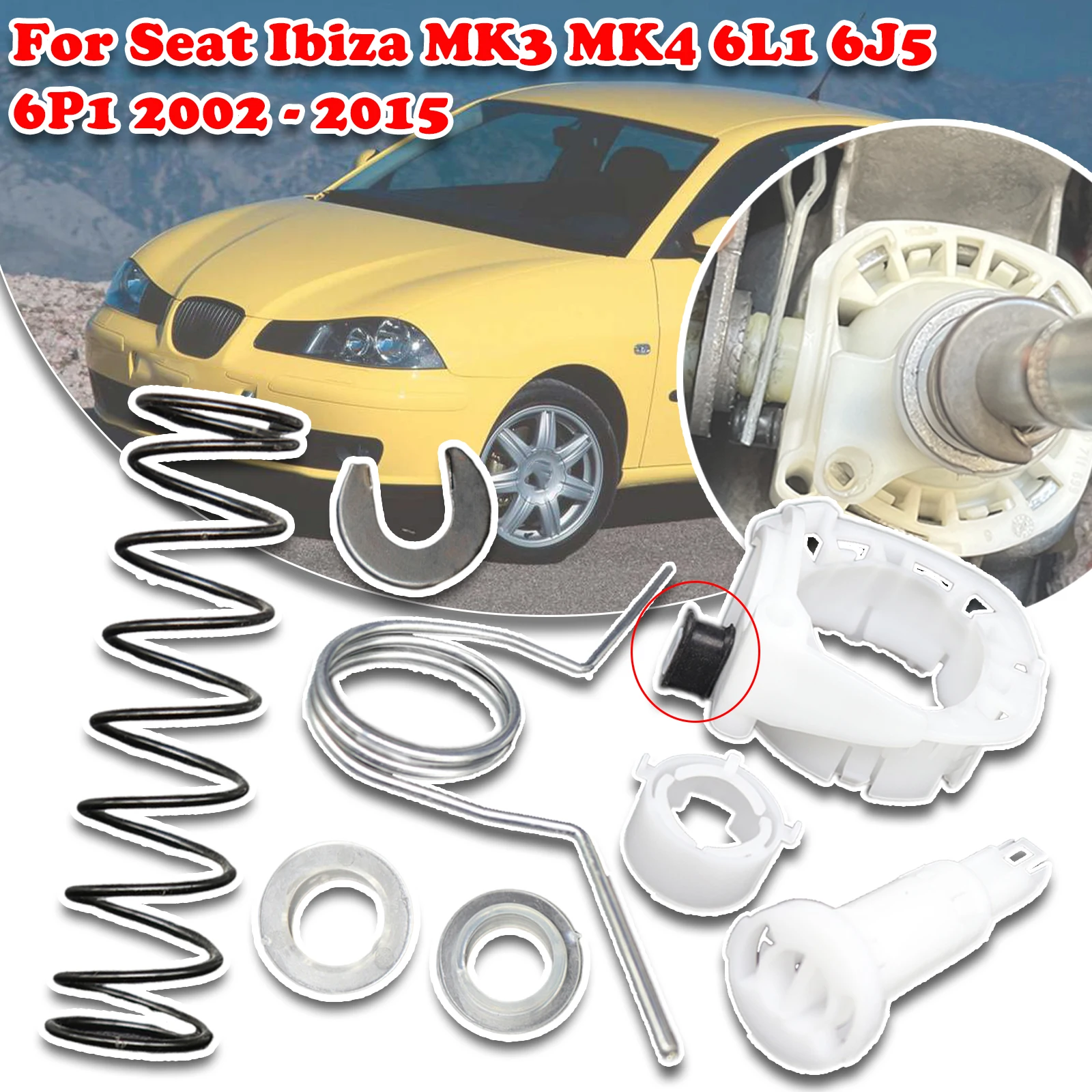 For Seat Ibiza MK3 MK4 6L1 6J5 6P Upgrade Gear Lever Spring Bearing Shell Bushing Up Manual Linkage Repair Selector Shifting Fix