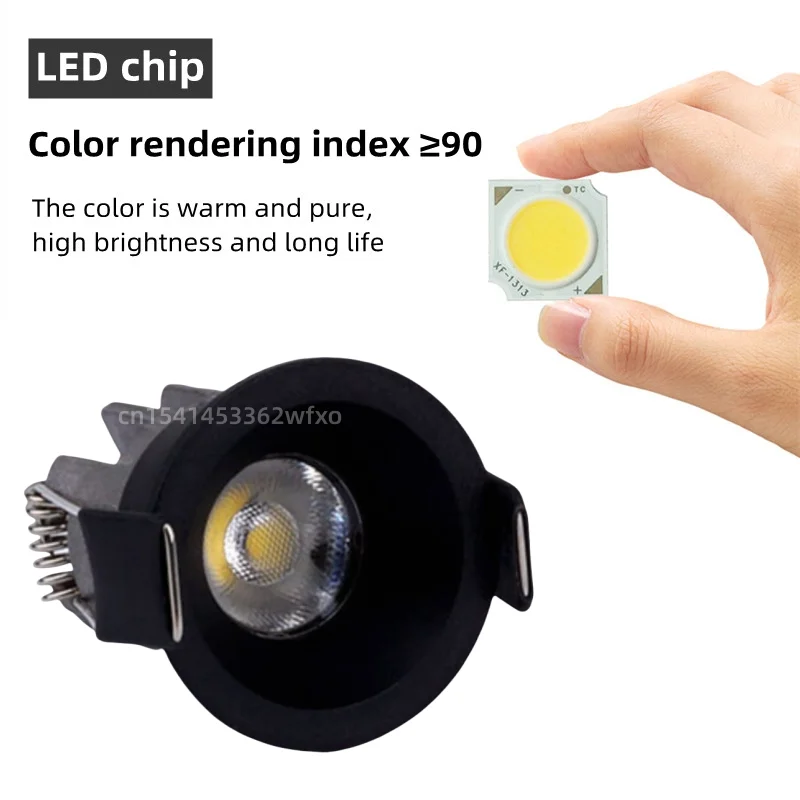 LED Downlight Dimmable Mini LED Downlight 3W10W 110V220V Anti-Glare Led Ceiling Lamp LED Spot Bedroom Kitchen wine cabi COB Recessed spotlight