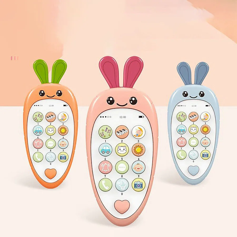 

Baby Phone Toy Music Sound Telephone Sleeping Toys With Teether Simulation Phone Kids Infant Early Educational Toy Kids Gifts